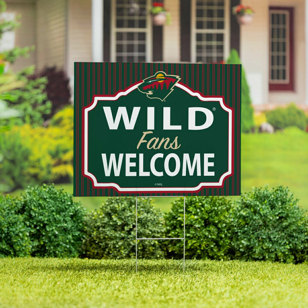 Minnesota Wild Coroplast Yard Sign, "Fans Welcome", NHL, Home