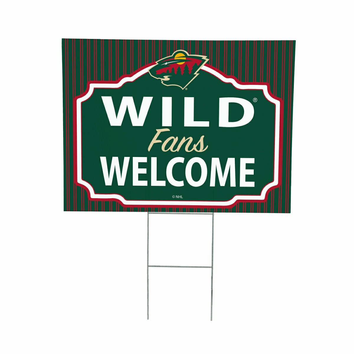 Minnesota Wild Coroplast Yard Sign, "Fans Welcome", NHL, Home