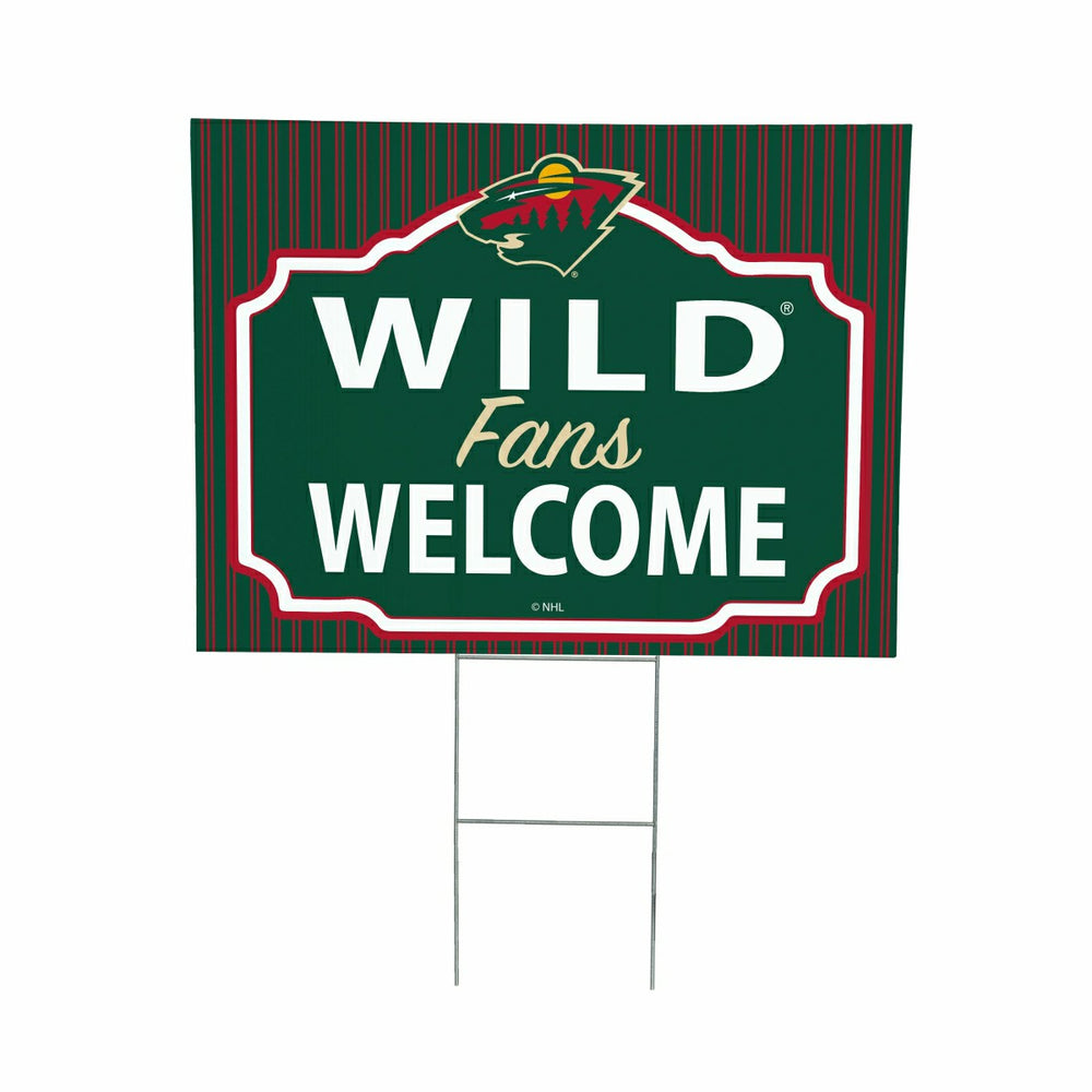 Minnesota Wild Coroplast Yard Sign, "Fans Welcome", NHL, Home