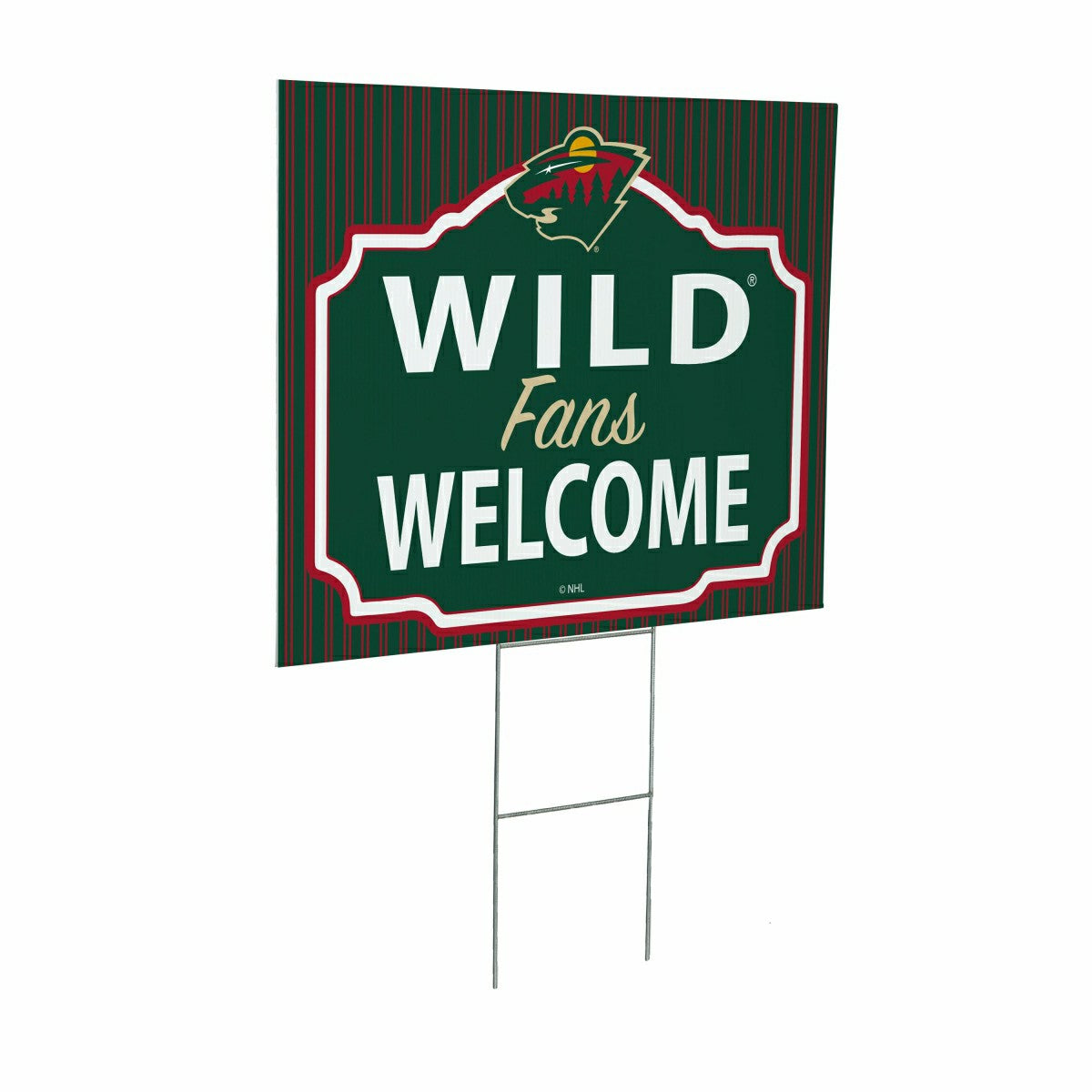 Minnesota Wild Coroplast Yard Sign, "Fans Welcome", NHL, Home