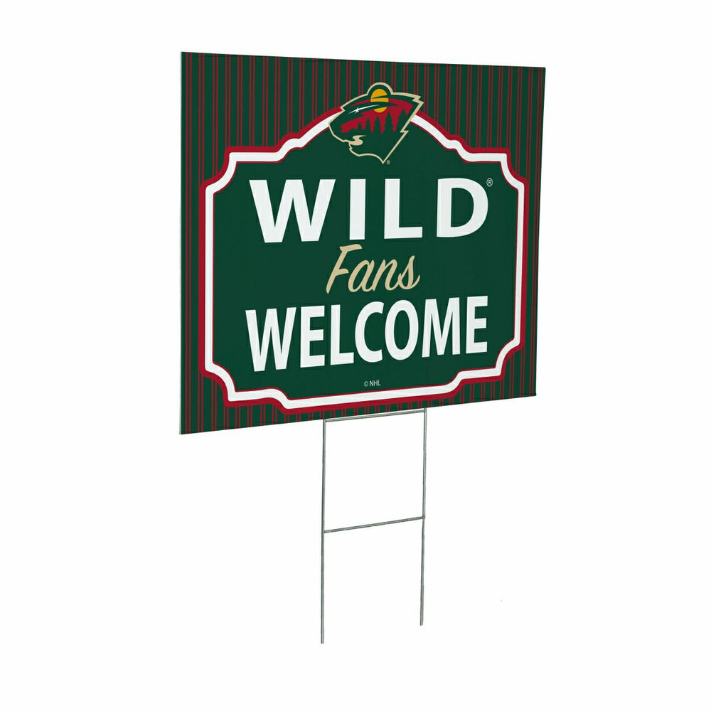 Minnesota Wild Coroplast Yard Sign, "Fans Welcome", NHL, Home