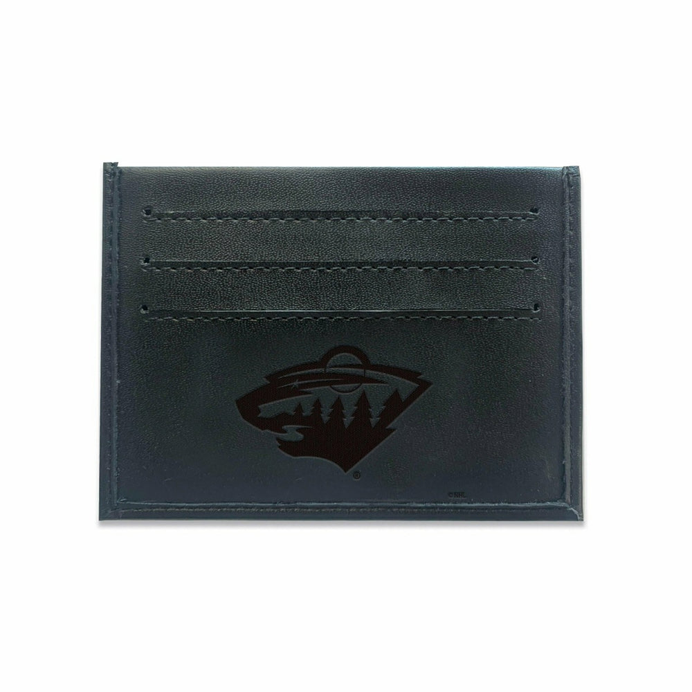 Front Pocket Wallet w/ RFID Blocking, Minnesota Wild, Black, NHL, Home