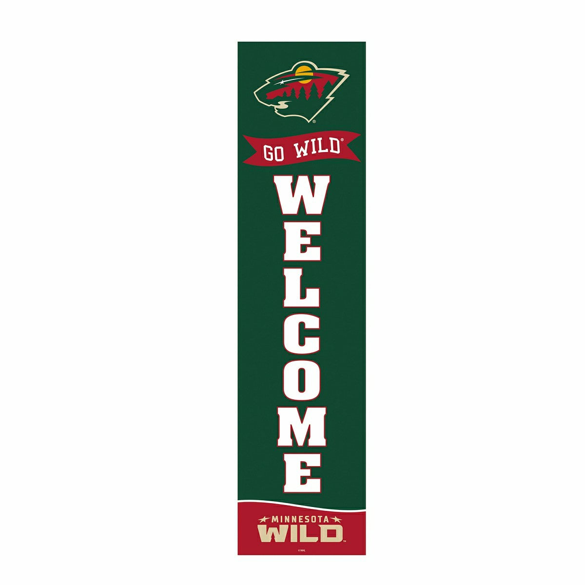 Minnesota Wild Large Single Sided Leaner, 46", NHL, Home