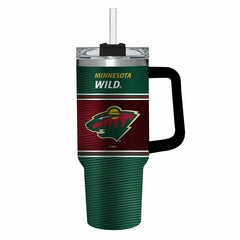 40oz Stainless Steel Canyon Cup w/ Straw, Minnesota Wild, NHL, Home