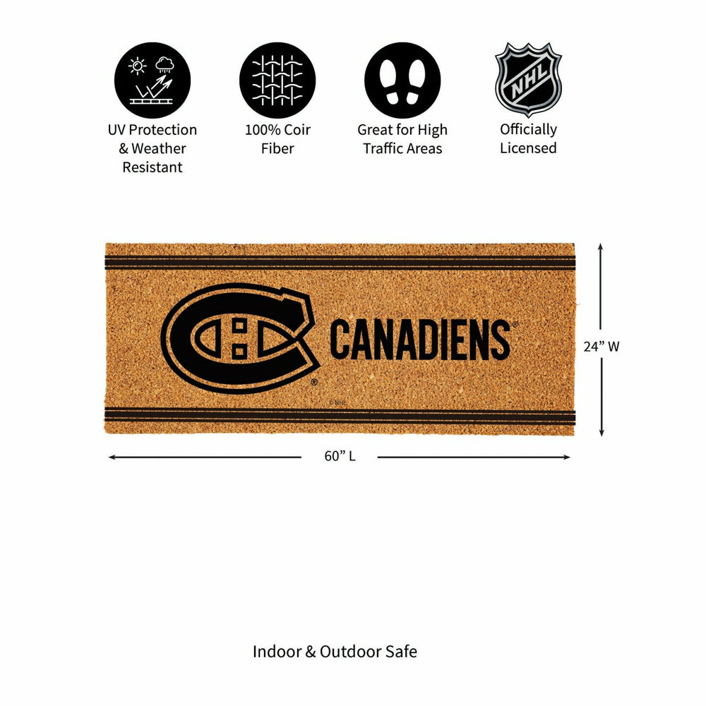 Montreal Canadiens Extra Large One Color Coir Mat, 60"x24", NHL