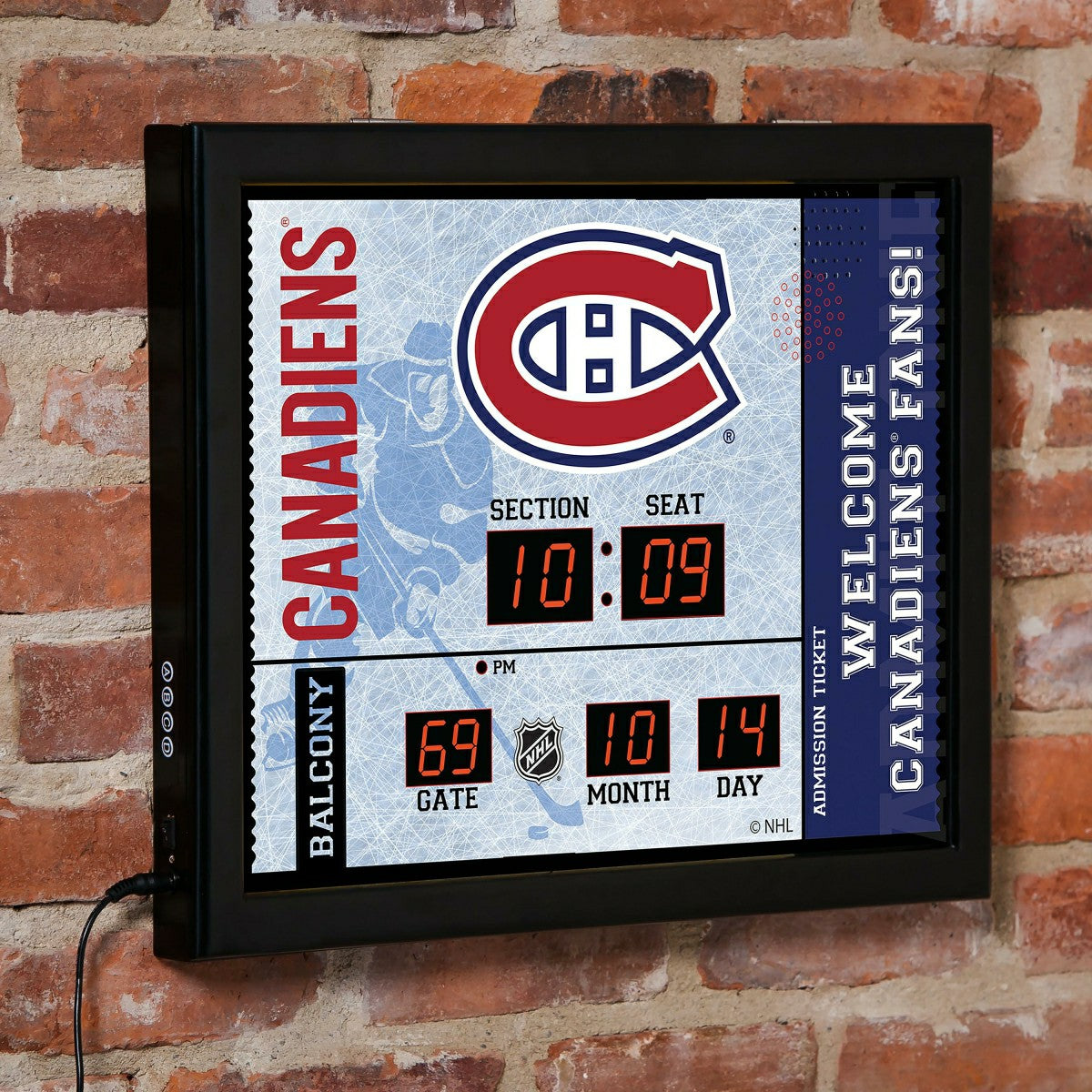 Scoreboard Wall Clock, Montreal Canadiens, NHL, Home
