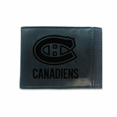 Front Pocket Wallet w/ RFID Blocking, Montreal Canadiens, Black, NHL, Home