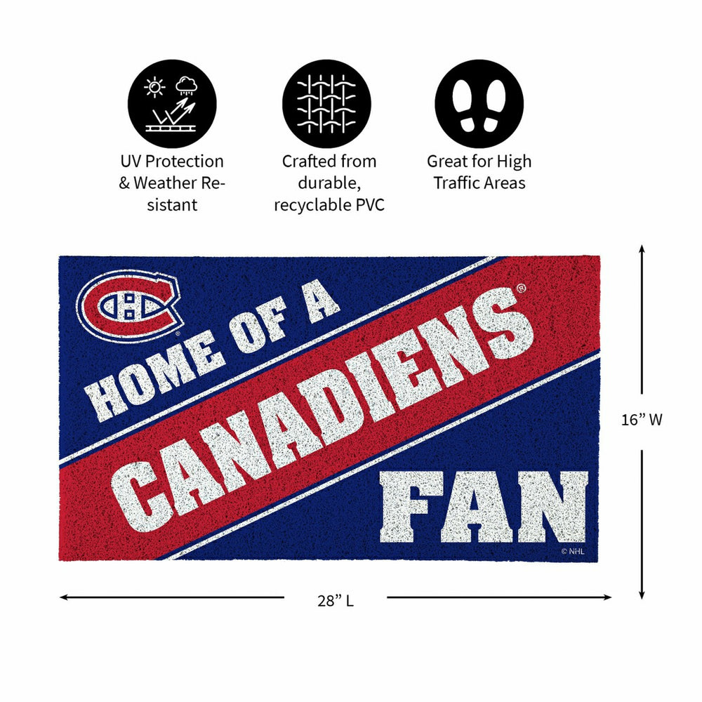 Montreal Canadiens, PVC Mat COLOR, Home of a Fan, NHL