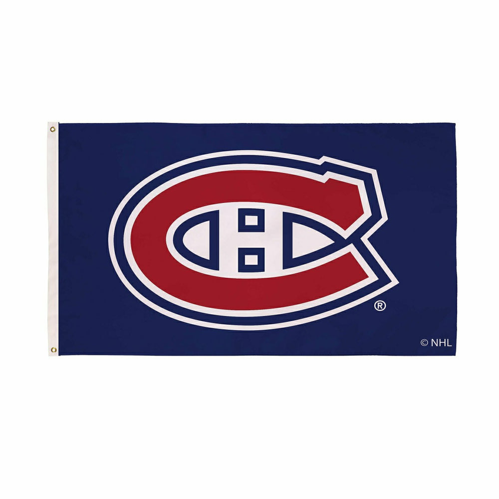 Montreal Canadiens Single Sided Flag with 2 Grommets, 3'x5', NHL, Home