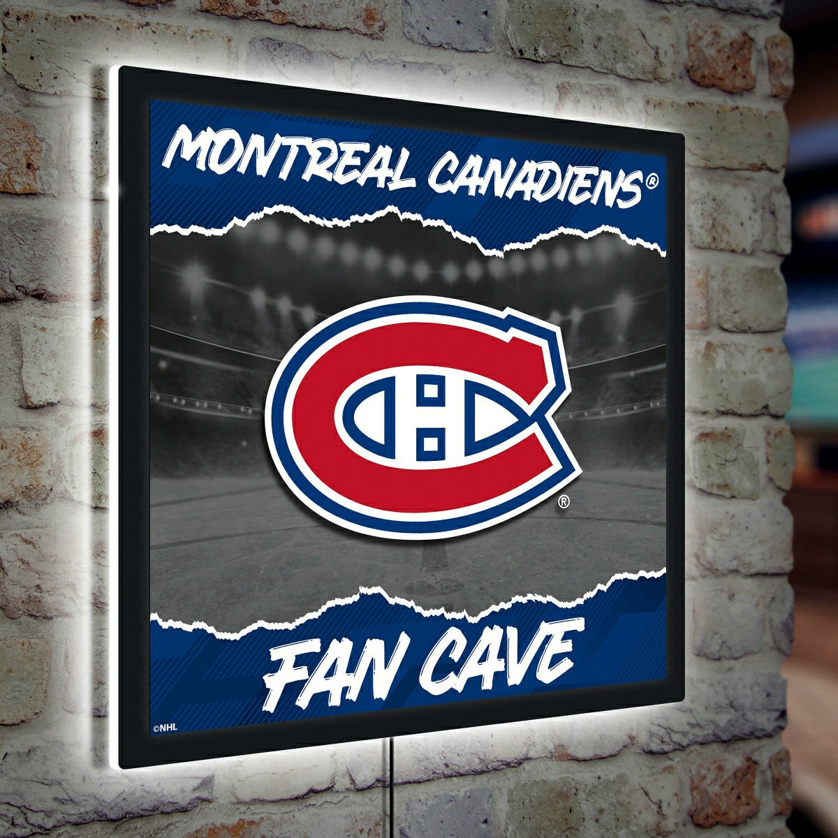 Montreal Canadiens 23"H x 23"L LED Wall Decor, Edgelite, Square, NHL, Home