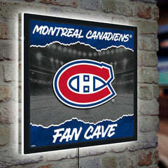 Montreal Canadiens 23"H x 23"L LED Wall Decor, Edgelite, Square, NHL, Home