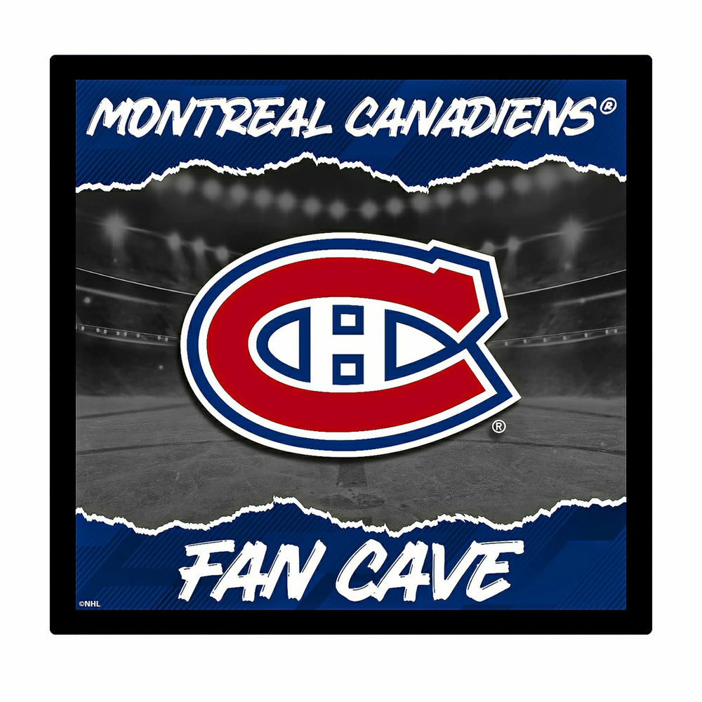 Montreal Canadiens 23"H x 23"L LED Wall Decor, Edgelite, Square, NHL, Home