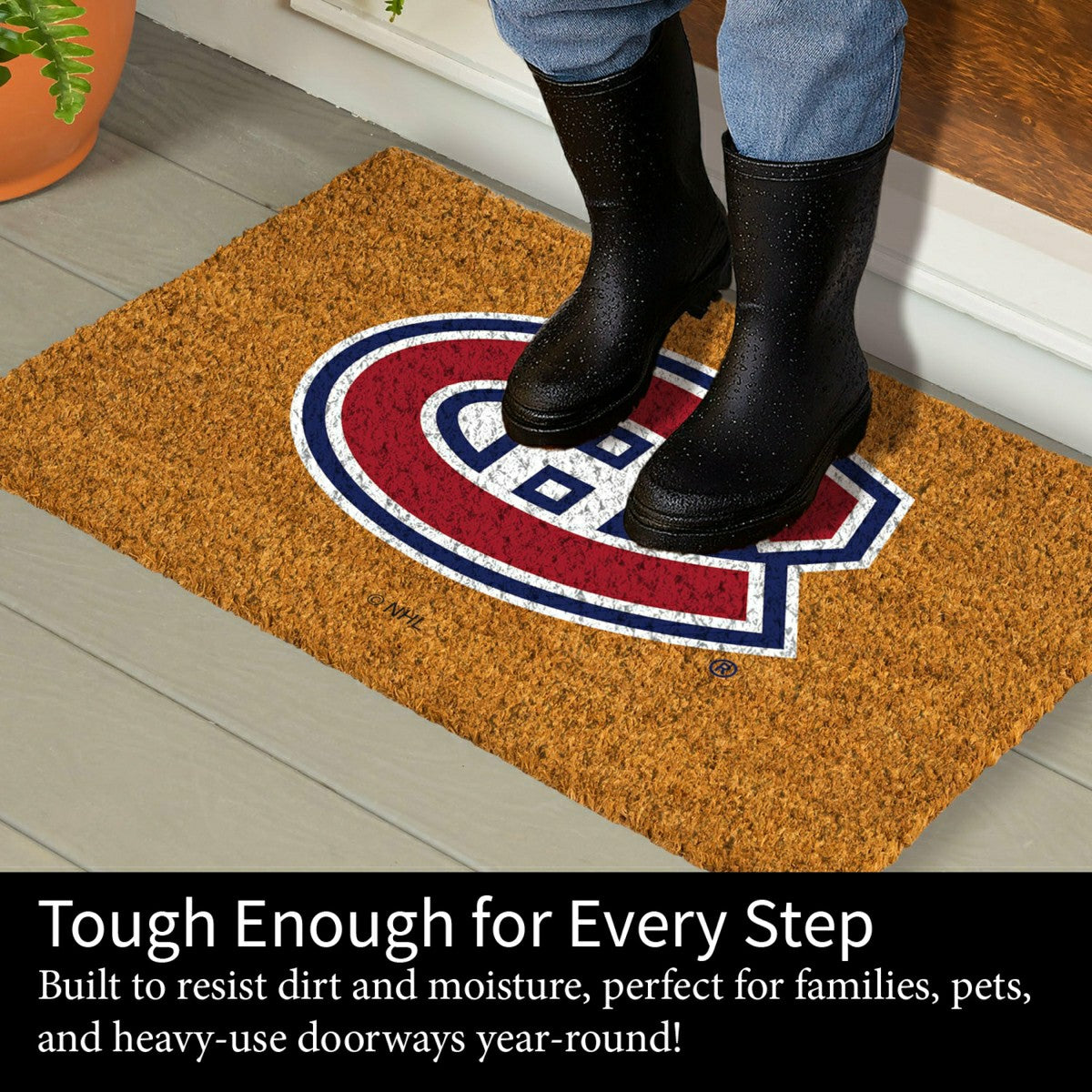 Coir Mat, 16"x28", Montreal Canadiens, NHL