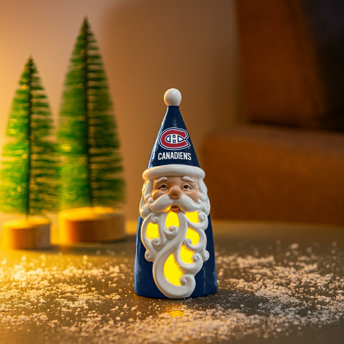 Montreal Canadiens Santa LED Statuary, 8", NHL, Home