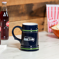 Seattle Seahawks Ceramic Stein Cup, 24oz, Home, NFL