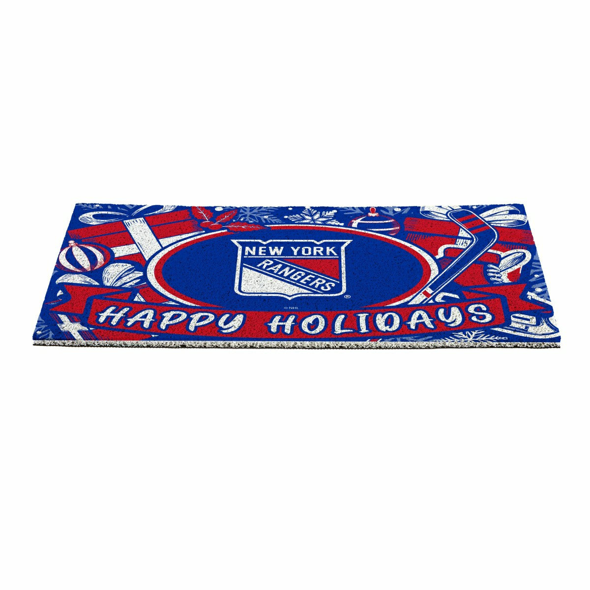 New York Rangers Holiday PVC Mat, 28"x16", NHL