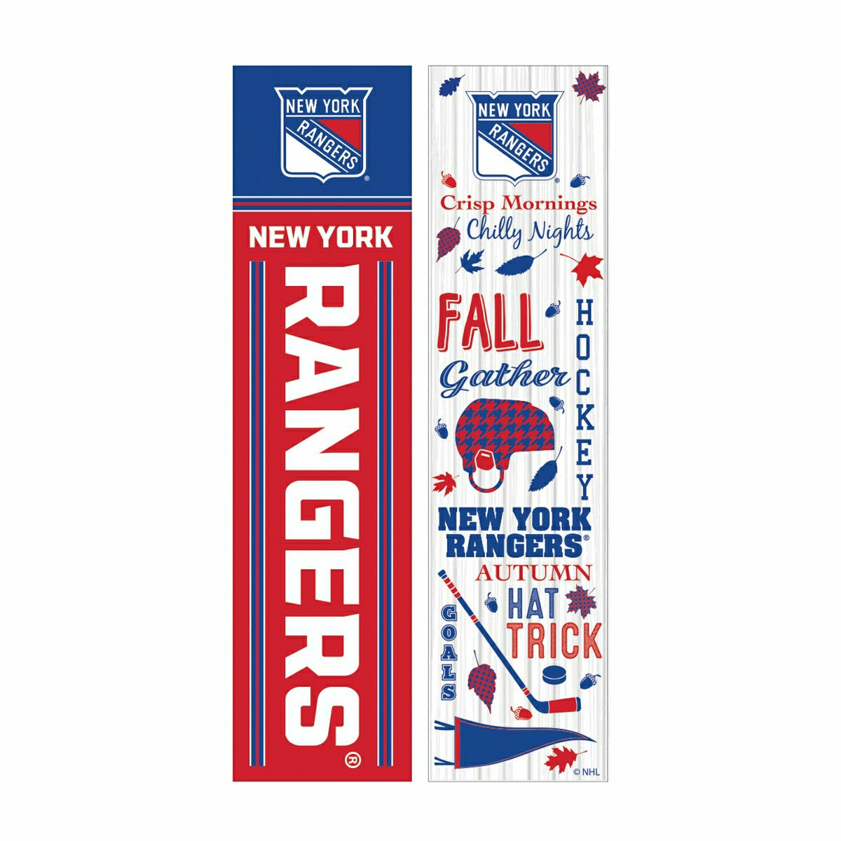 New York Rangers 46" Double Sided Leaner, Fall Seasonal, NHL, Home