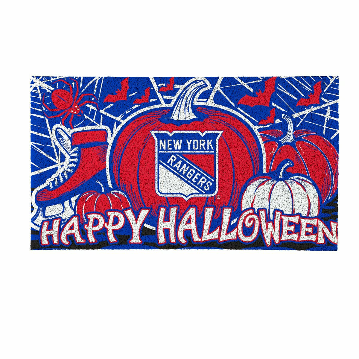 New York Rangers Halloween PVC Mat, 28"x16", NHL