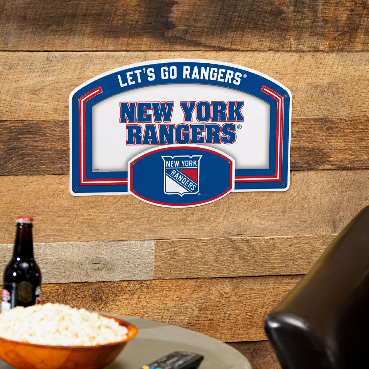 New York Rangers USA Embossed Steel Wall Sign, 11" x 17", NHL, Home