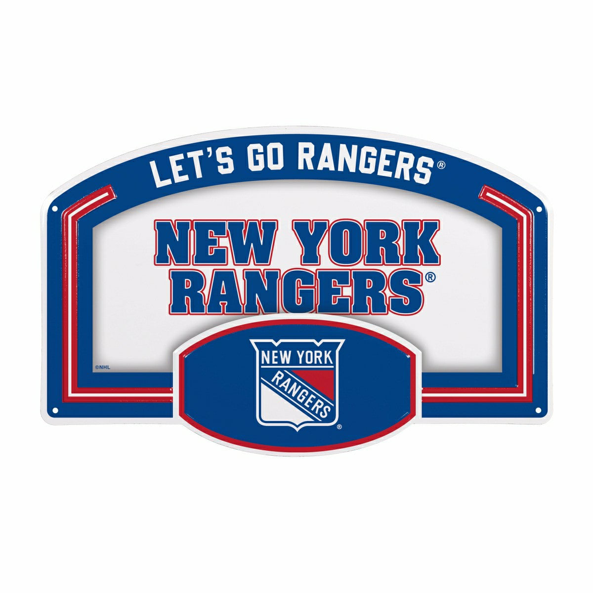 New York Rangers USA Embossed Steel Wall Sign, 11" x 17", NHL, Home