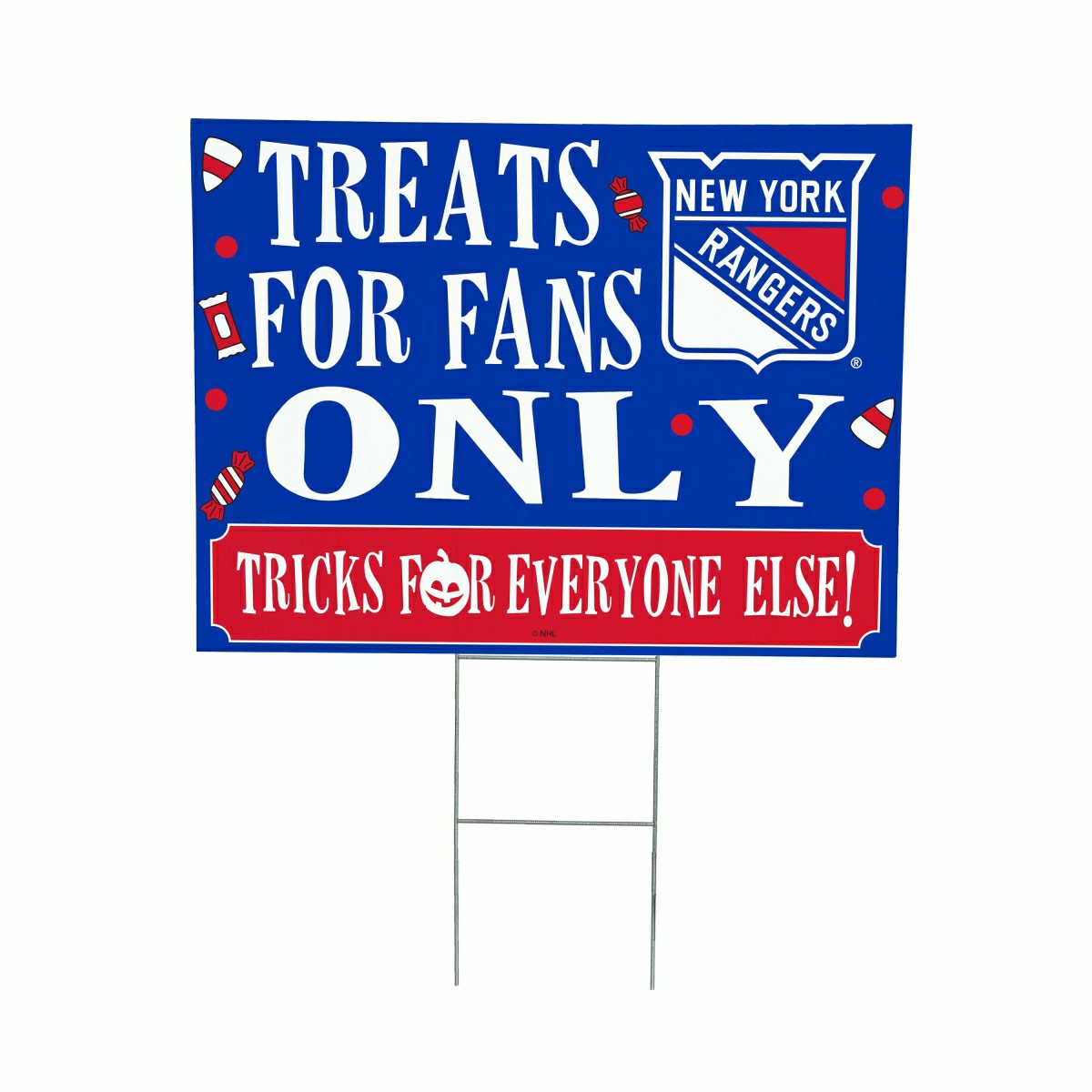 New York Rangers Yard Sign, Halloween Treats for Fans, NHL, Home