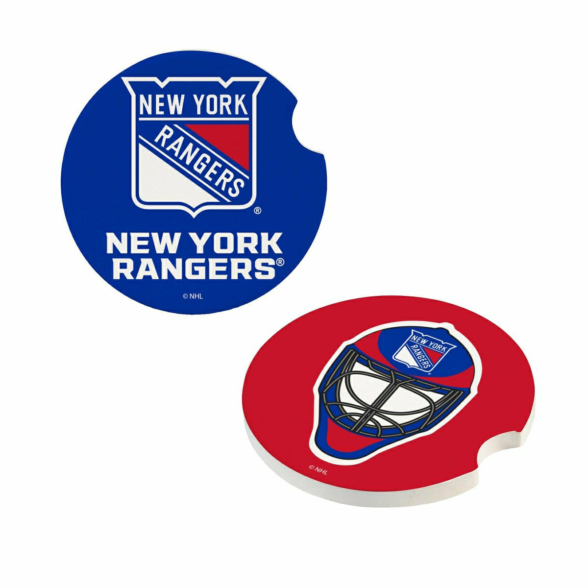 New York Rangers Car Coaster Set, 2pc, NHL, Home