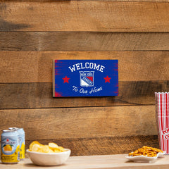 New York Rangers Wood Wall Sign, 6x11, NHL, Home