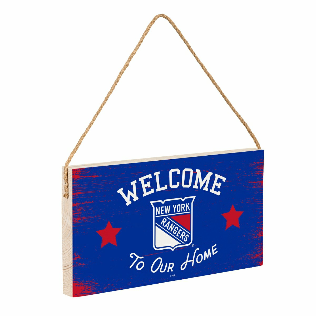 New York Rangers Wood Wall Sign, 6x11, NHL, Home