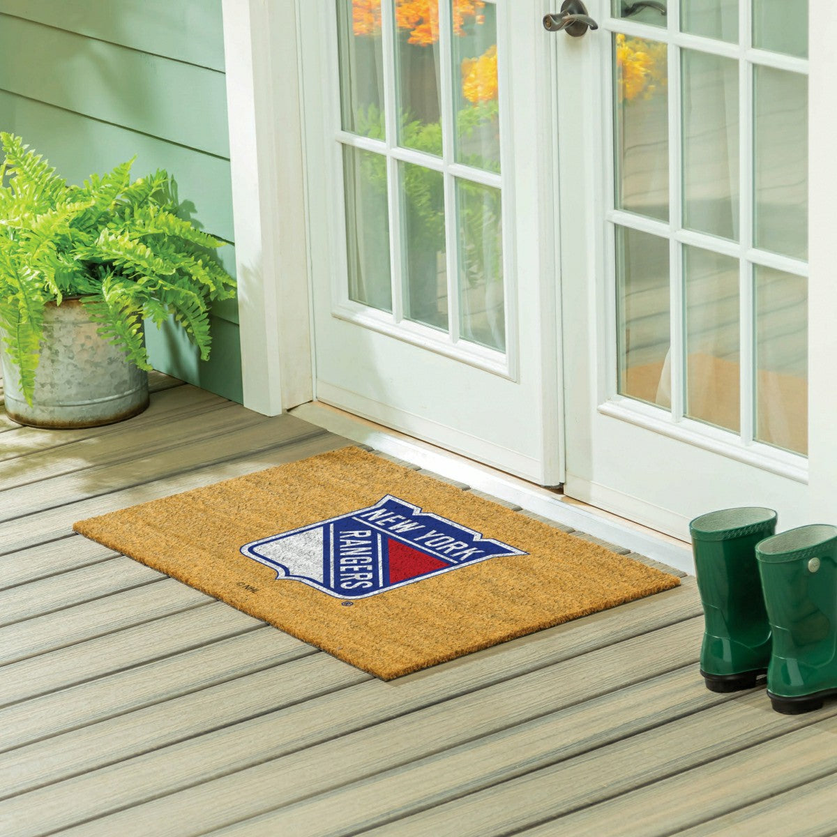 New York Rangers Large Full Color Coir Mat, 36"x24", NHL