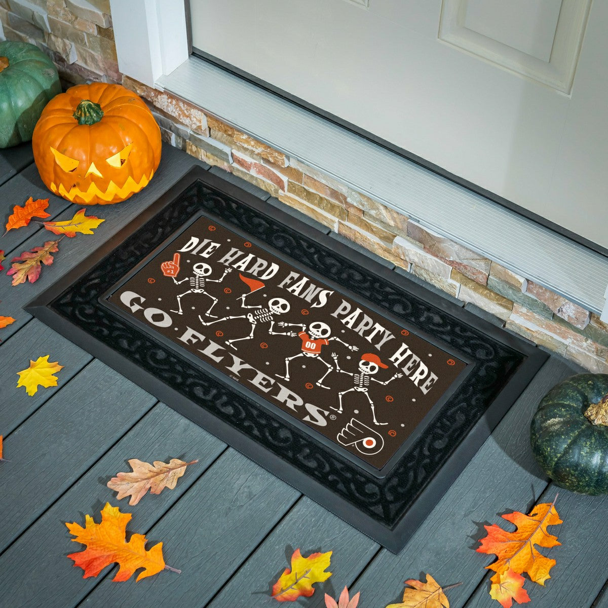 Philadelphia Flyers Flocked Coir Halloween Sassafras Switch Mat, 22"x1, NHL