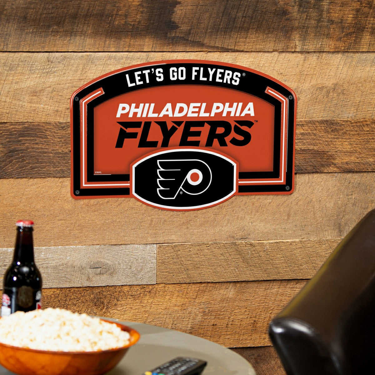 Philadelphia Flyers USA Embossed Steel Wall Sign, 11" x 17", NHL, Home