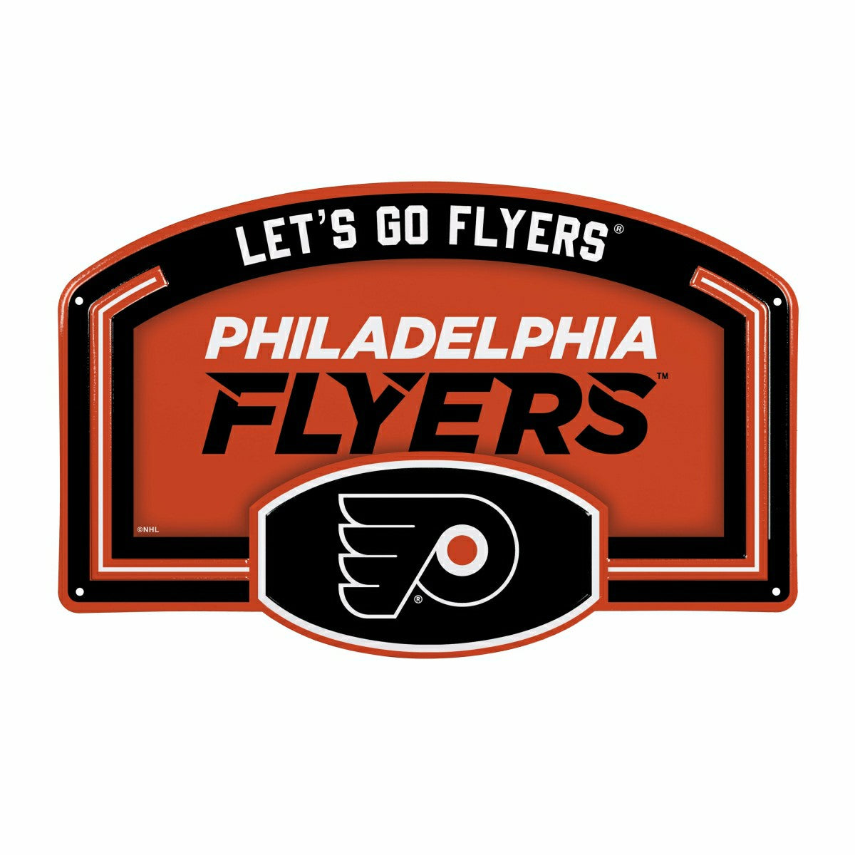 Philadelphia Flyers USA Embossed Steel Wall Sign, 11" x 17", NHL, Home