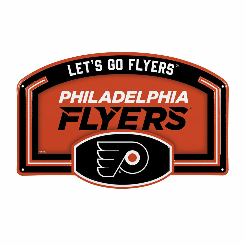 Philadelphia Flyers USA Embossed Steel Wall Sign, 11" x 17", NHL, Home