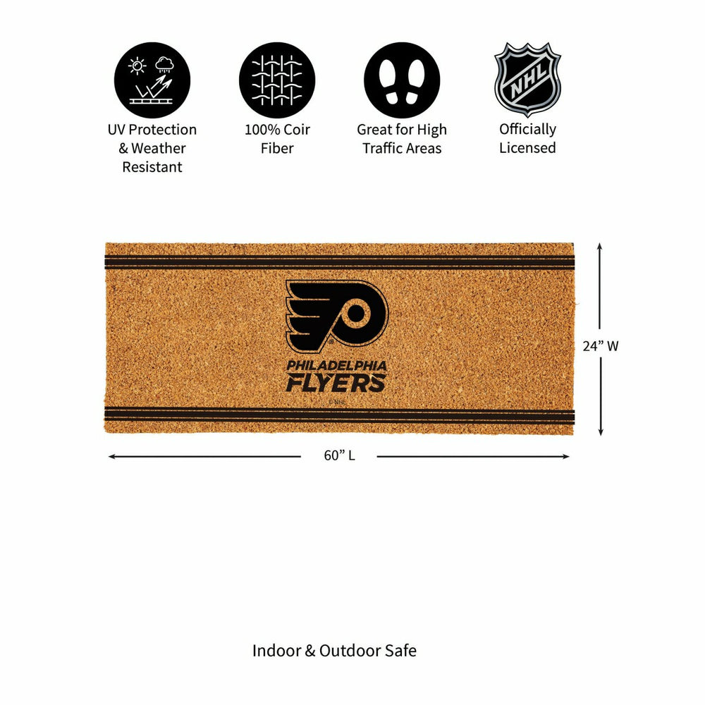 Philadelphia Flyers Extra Large One Color Coir Mat, 60"x24", NHL