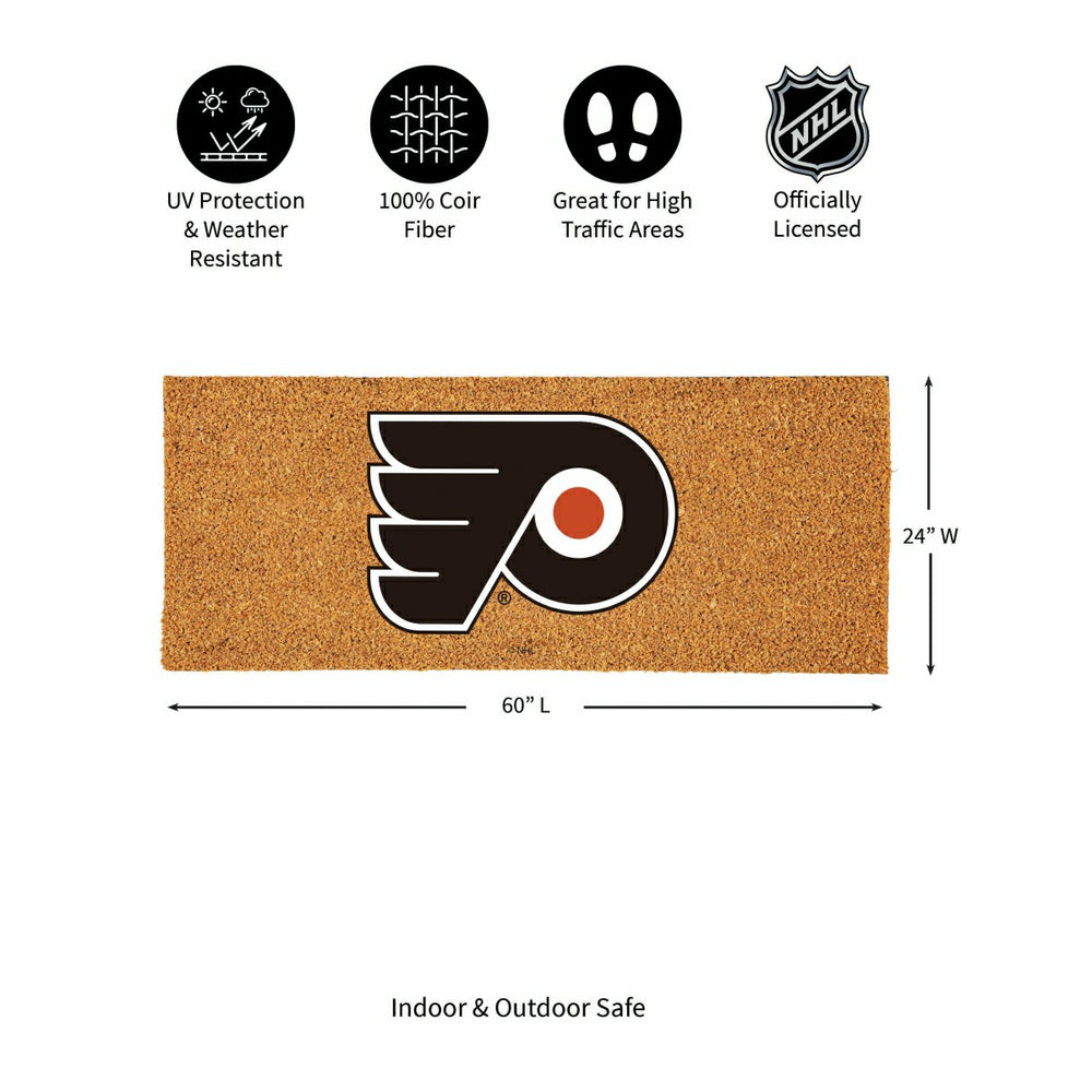 Philadelphia Flyers Extra Large Full Color Coir Mat, 60"x24", NHL