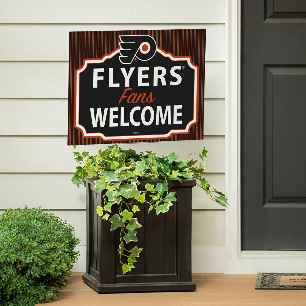 Philadelphia Flyers Coroplast Yard Sign, "Fans Welcome", NHL, Home