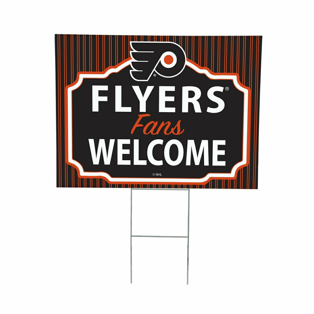 Philadelphia Flyers Coroplast Yard Sign, "Fans Welcome", NHL, Home