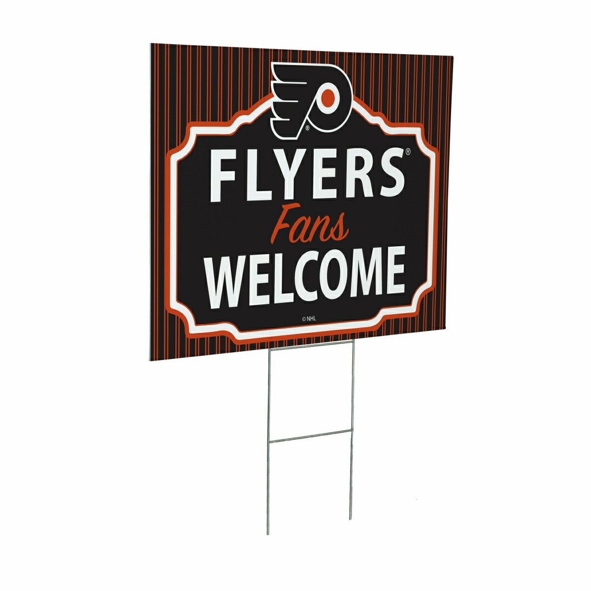 Philadelphia Flyers Coroplast Yard Sign, "Fans Welcome", NHL, Home