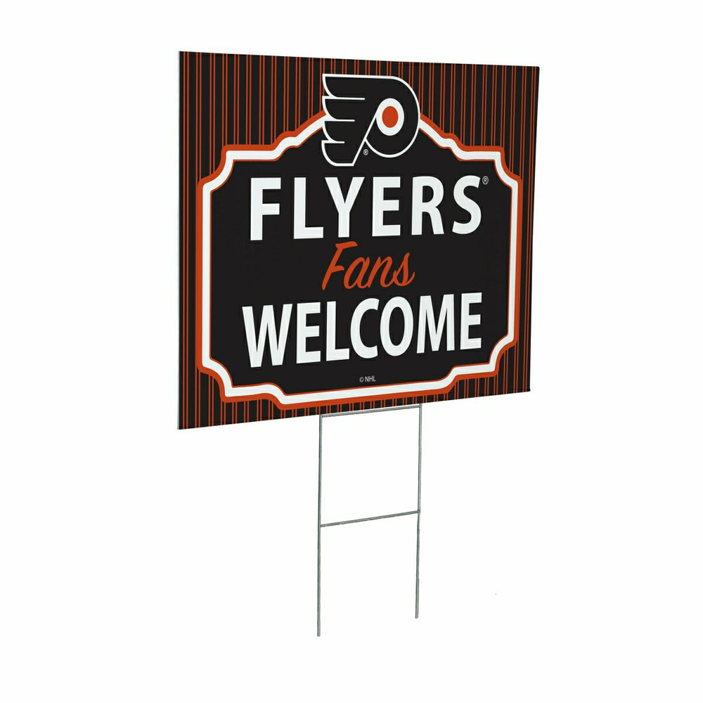 Philadelphia Flyers Coroplast Yard Sign, "Fans Welcome", NHL, Home