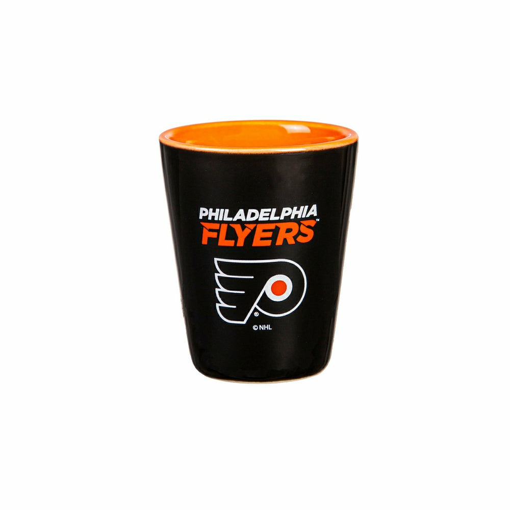 Philadelphia Flyers 4-Piece Ceramic and Glass 2oz. Shot Glass Set, NHL, Home