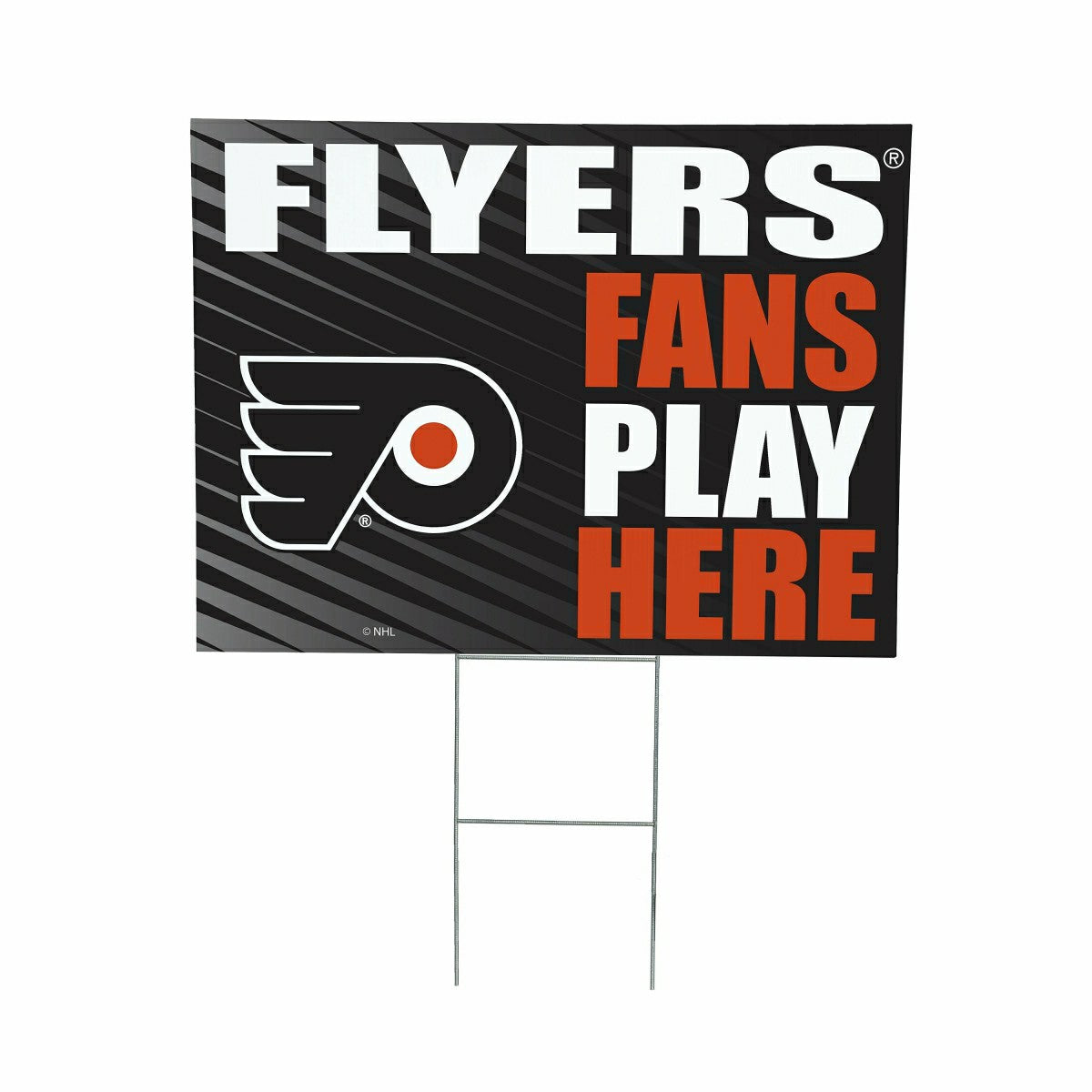 Philadelphia Flyers Coroplast Yard Sign "Fans Play Here", NHL, Home