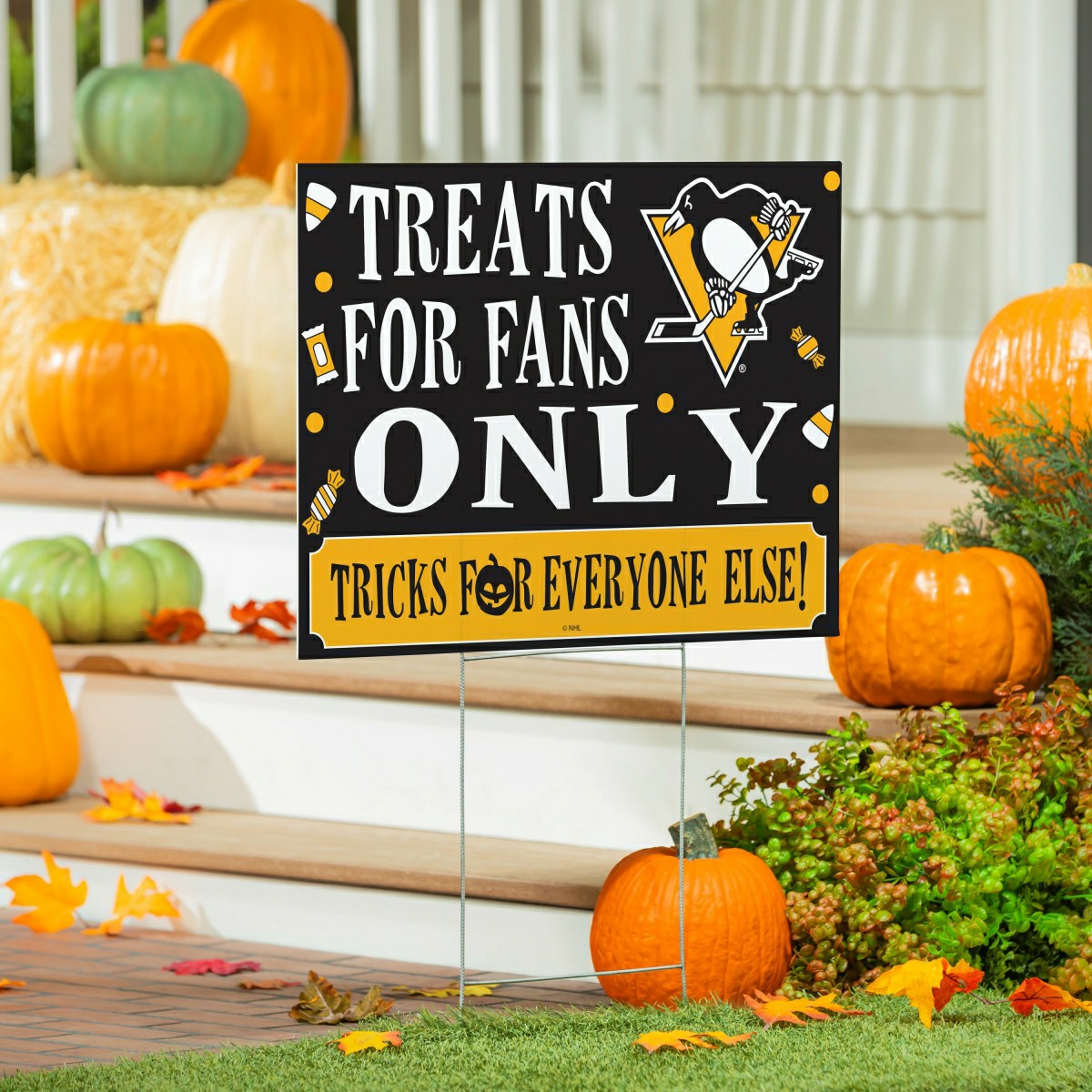 Pittsburgh Penguins Yard Sign, Halloween Treats for Fans, NHL, Home