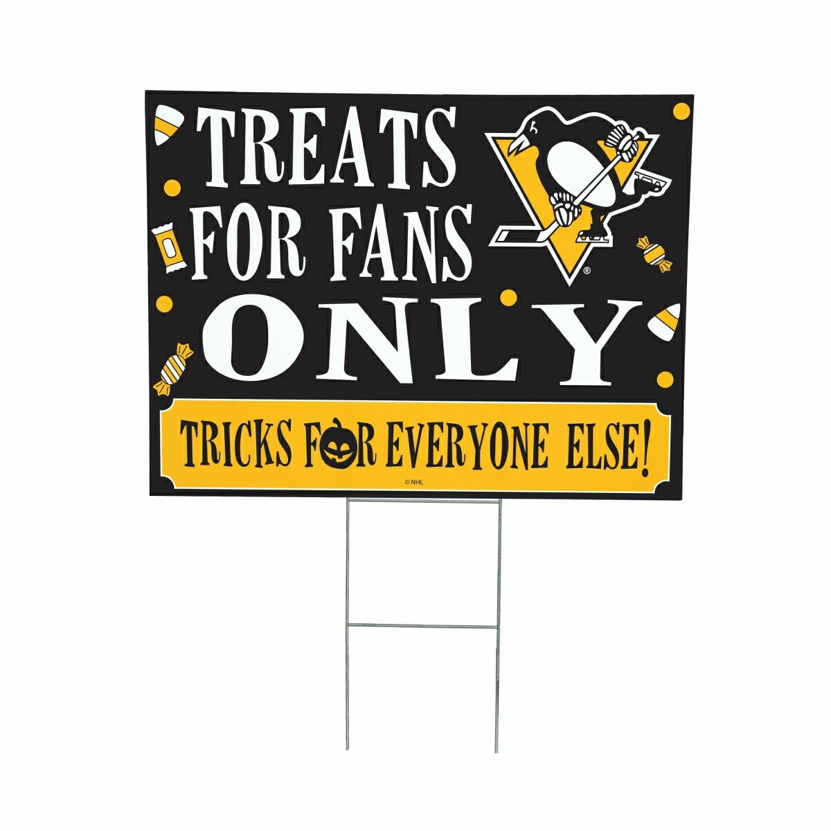Pittsburgh Penguins Yard Sign, Halloween Treats for Fans, NHL, Home