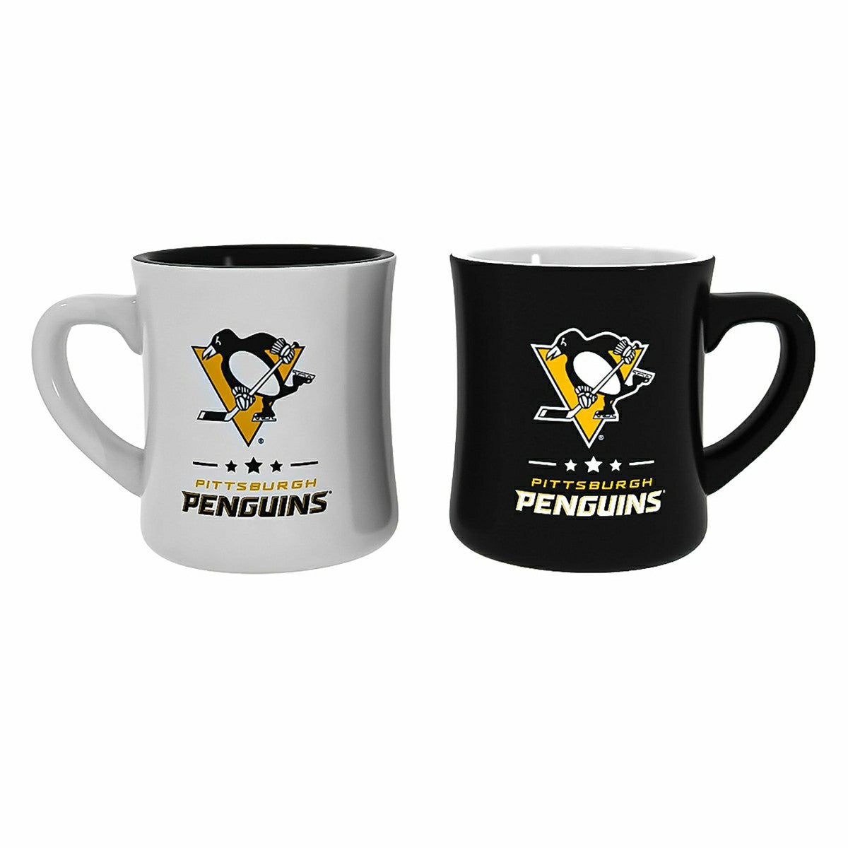 Pittsburgh Penguins 10oz Ceramic Cup Set, 2pc, NHL, Home