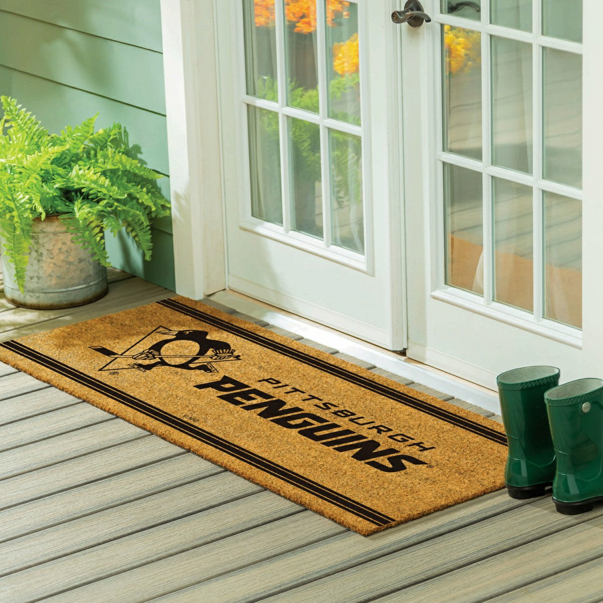 Pittsburgh Penguins Extra Large One Color Coir Mat, 60"x24", NHL
