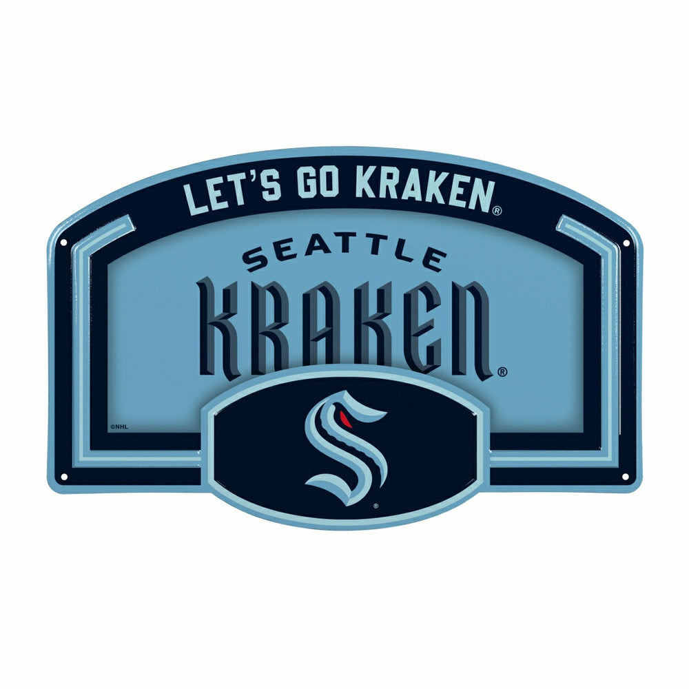 Seattle Kraken USA Embossed Steel Wall Sign, 11" x 17", NHL, Home
