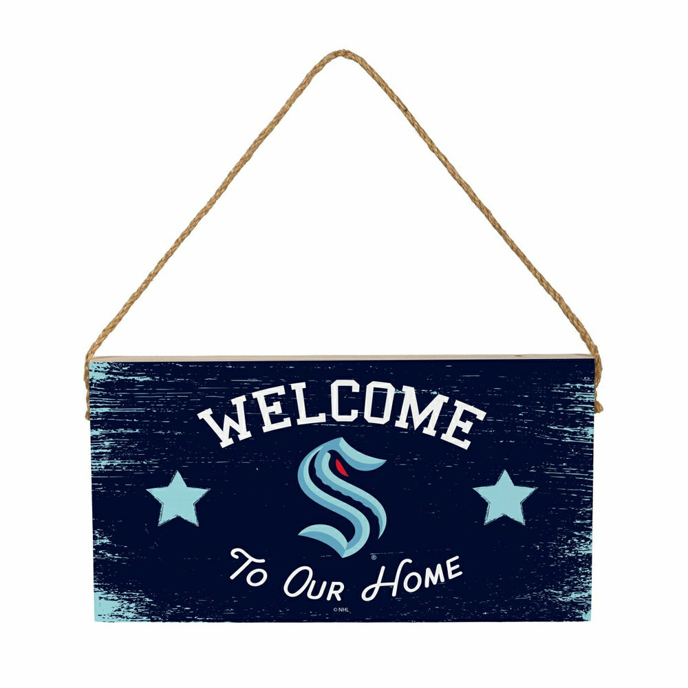 Seattle Kraken Wood Wall Sign, 6x11, NHL, Home