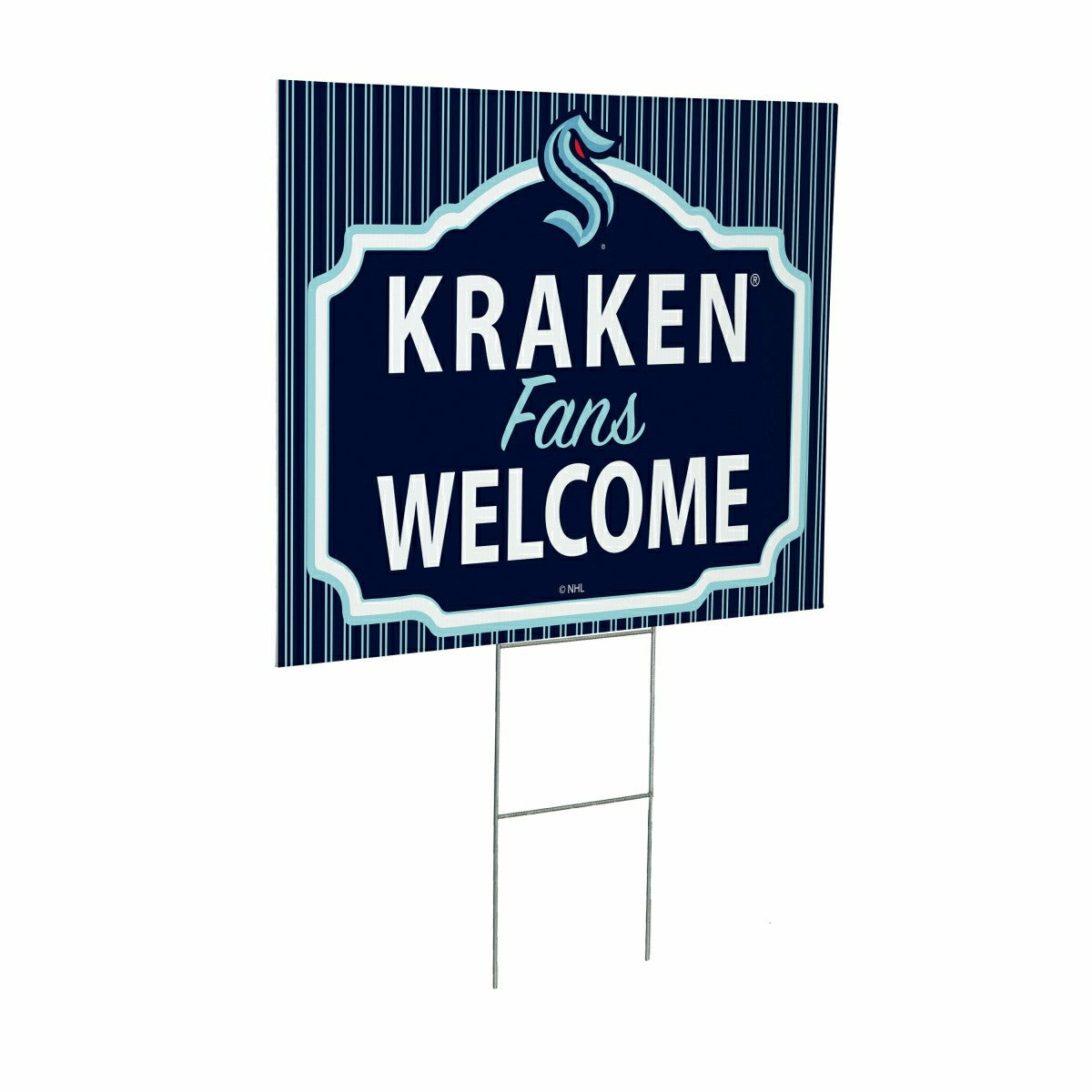Seattle Kraken Coroplast Yard Sign, "Fans Welcome", NHL, Home