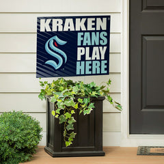 Seattle Kraken Coroplast Yard Sign "Fans Play Here", NHL, Home