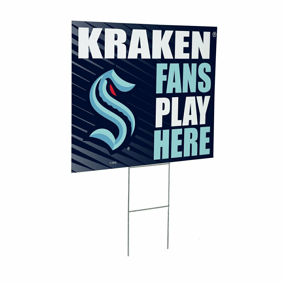 Seattle Kraken Coroplast Yard Sign "Fans Play Here", NHL, Home